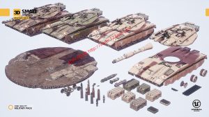 UE5(虚幻引擎5)资源:Battle Tank Military Pack 主战坦克军事包-VR全景