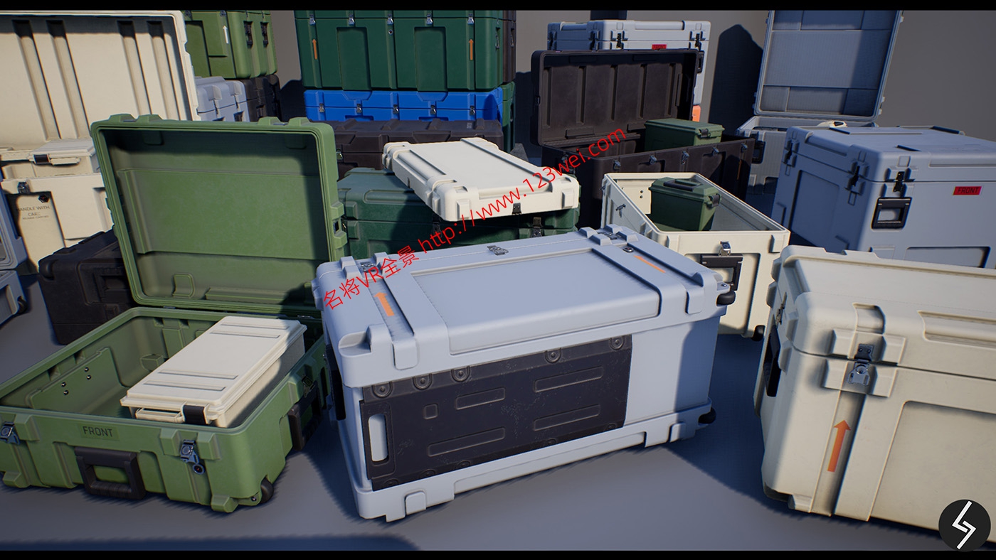 图片[5]-UE5（虚幻引擎5）资源：Military Cases Pack 军用箱包模型-VR全景