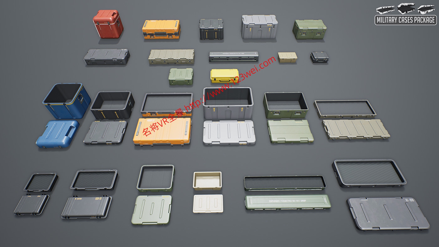 图片[2]-UE5（虚幻引擎5）资源：Military Cases Package 军用箱包模型2-VR全景