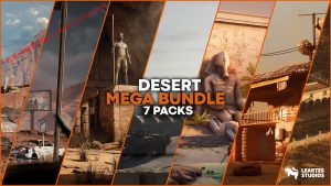 UE5(虚幻引擎5)资源:Desert Mega Bundle 沙漠场景巨型捆绑包-VR全景