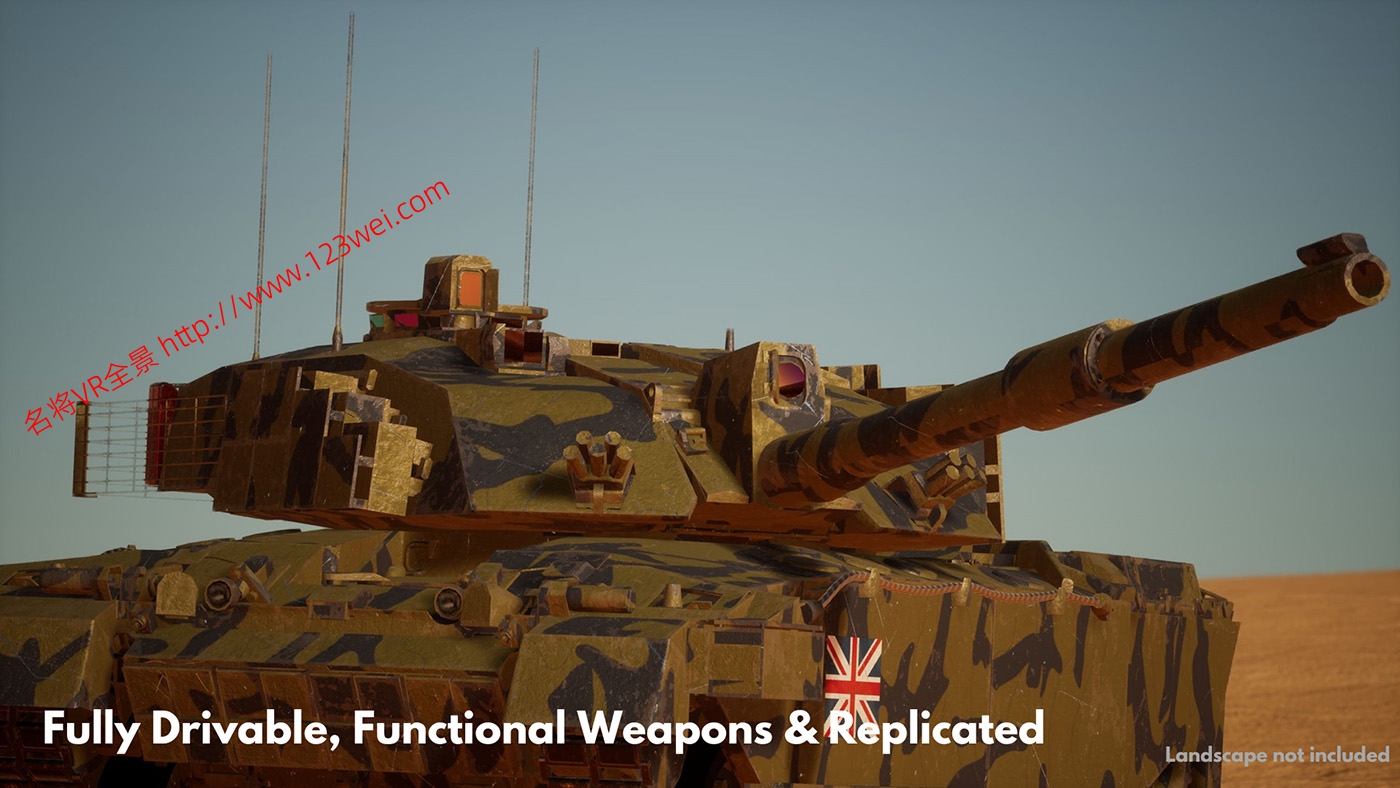 图片[2]-UE5（虚幻引擎5）资源：Challenger1 & Challenger2 Tank Bundle 可驾驶坦克蓝图包-VR全景