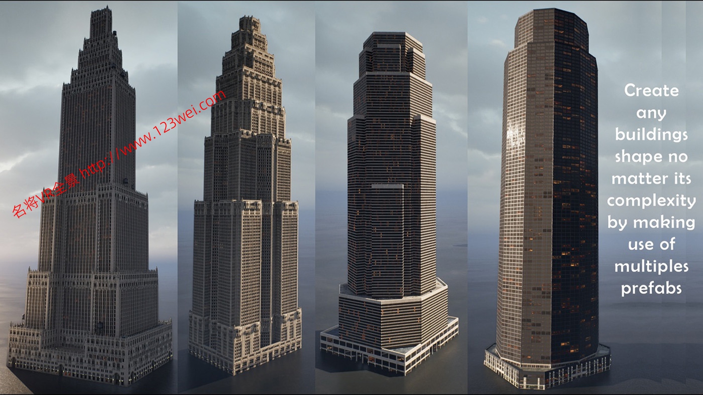 图片[16]-UE5（虚幻引擎5）资源：Procedural Building Generator Pro 程序化建筑生成工具-VR全景