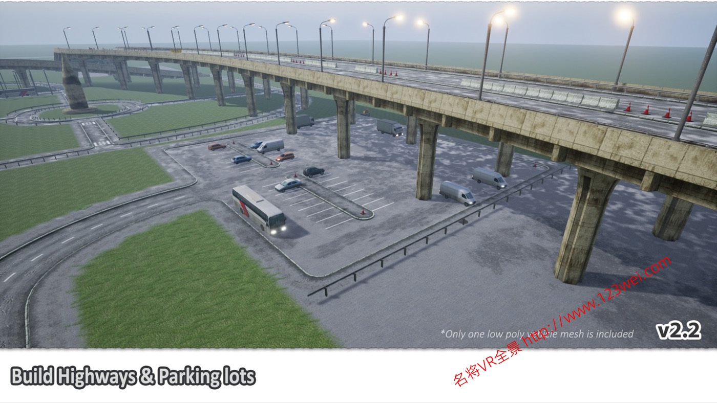 图片[25]-UE5（虚幻引擎5）资源：Procedural Road And Highway Tool With Simple Vehicle Traffic 具有简单车辆交通的程序化道路和公路工具-VR全景