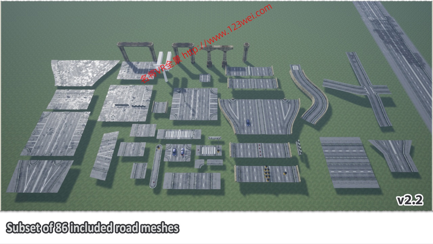 图片[19]-UE5（虚幻引擎5）资源：Procedural Road And Highway Tool With Simple Vehicle Traffic 具有简单车辆交通的程序化道路和公路工具-VR全景