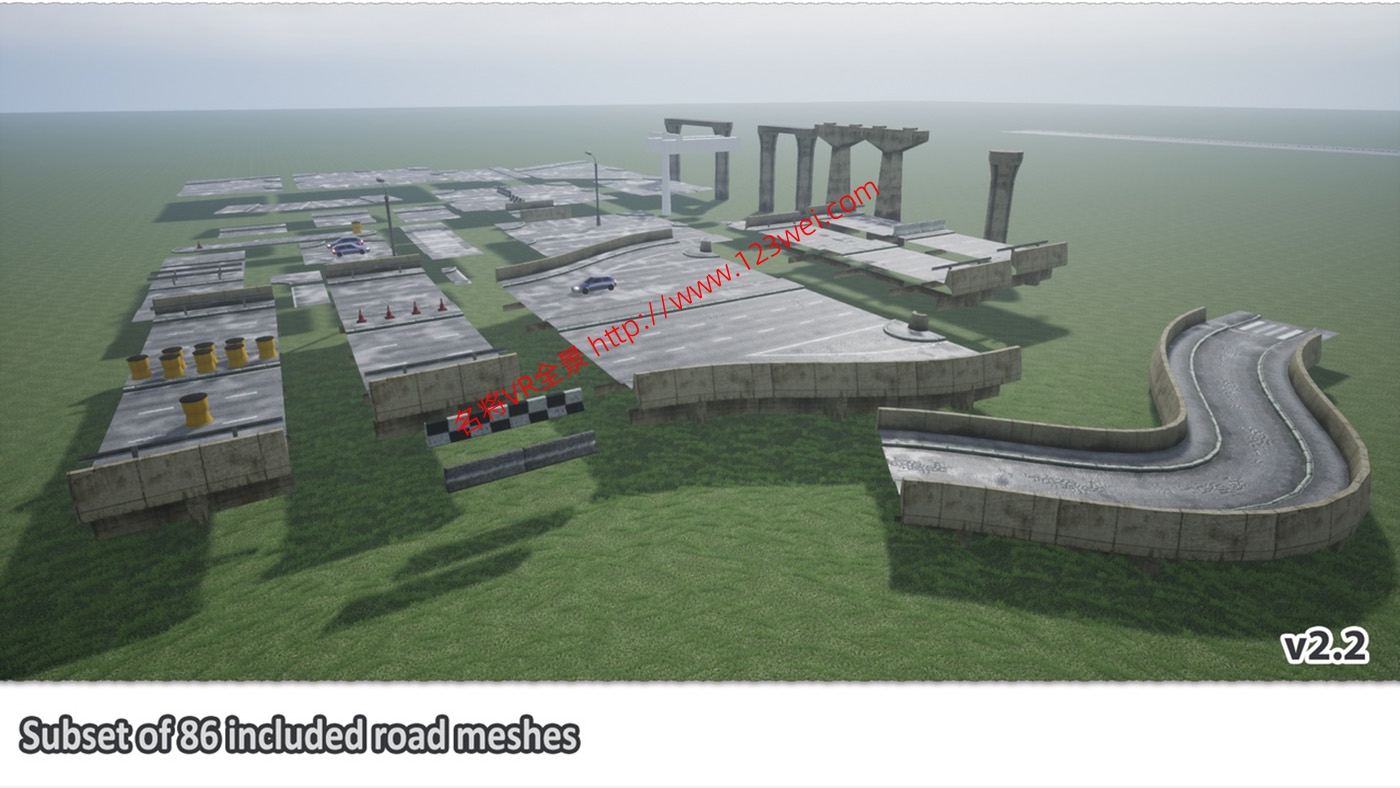 图片[18]-UE5（虚幻引擎5）资源：Procedural Road And Highway Tool With Simple Vehicle Traffic 具有简单车辆交通的程序化道路和公路工具-VR全景