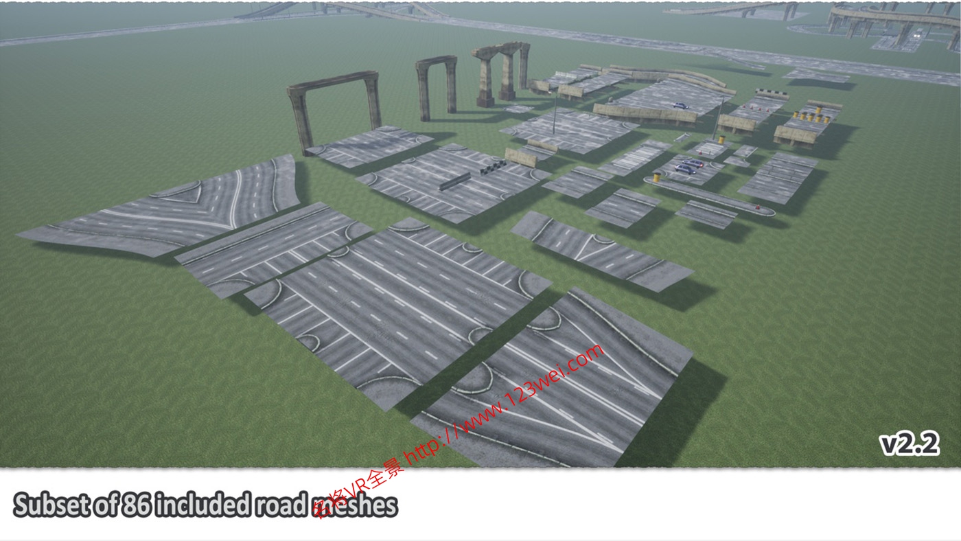图片[17]-UE5（虚幻引擎5）资源：Procedural Road And Highway Tool With Simple Vehicle Traffic 具有简单车辆交通的程序化道路和公路工具-VR全景