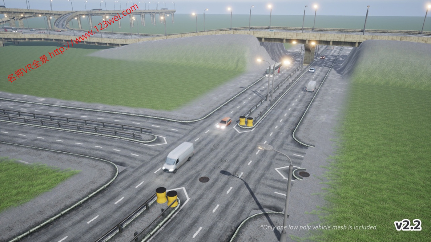 图片[13]-UE5（虚幻引擎5）资源：Procedural Road And Highway Tool With Simple Vehicle Traffic 具有简单车辆交通的程序化道路和公路工具-VR全景