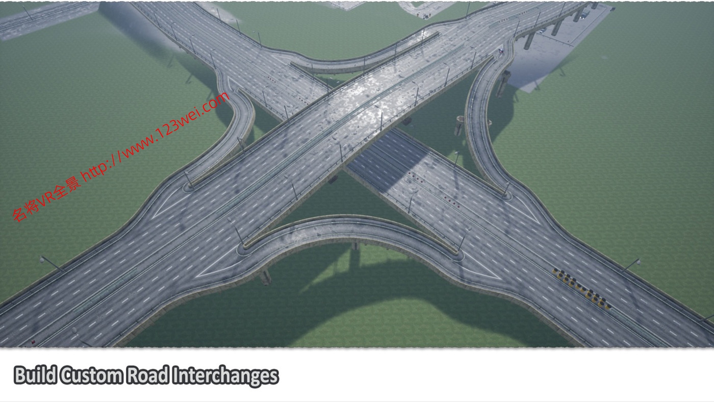 图片[6]-UE5（虚幻引擎5）资源：Procedural Road And Highway Tool With Simple Vehicle Traffic 具有简单车辆交通的程序化道路和公路工具-VR全景