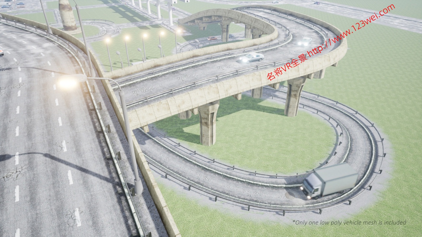 图片[3]-UE5（虚幻引擎5）资源：Procedural Road And Highway Tool With Simple Vehicle Traffic 具有简单车辆交通的程序化道路和公路工具-VR全景