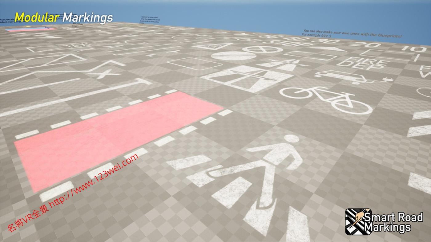 图片[11]-UE5（虚幻引擎5）资源：Smart Road Markings 智能道路标记-VR全景