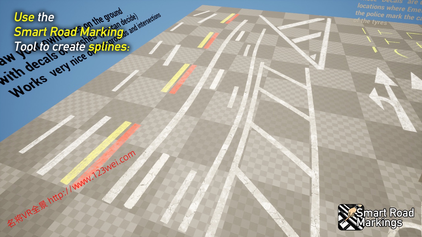 图片[9]-UE5（虚幻引擎5）资源：Smart Road Markings 智能道路标记-VR全景