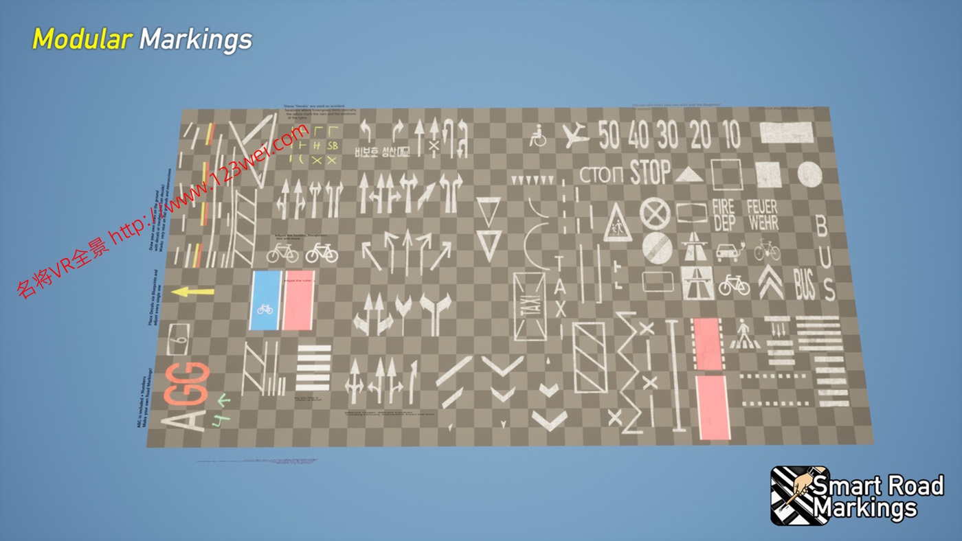 图片[6]-UE5（虚幻引擎5）资源：Smart Road Markings 智能道路标记-VR全景