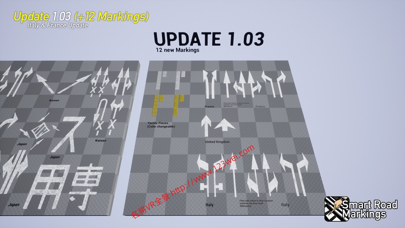 图片[3]-UE5（虚幻引擎5）资源：Smart Road Markings 智能道路标记-VR全景