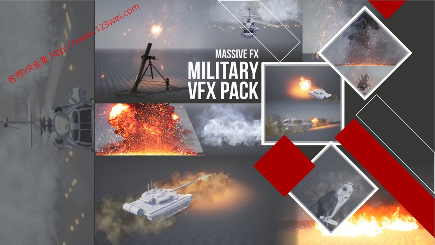 图片[3]-UE5（虚幻引擎5）资源：Military Vfx Pack 军事视觉特效包-VR全景