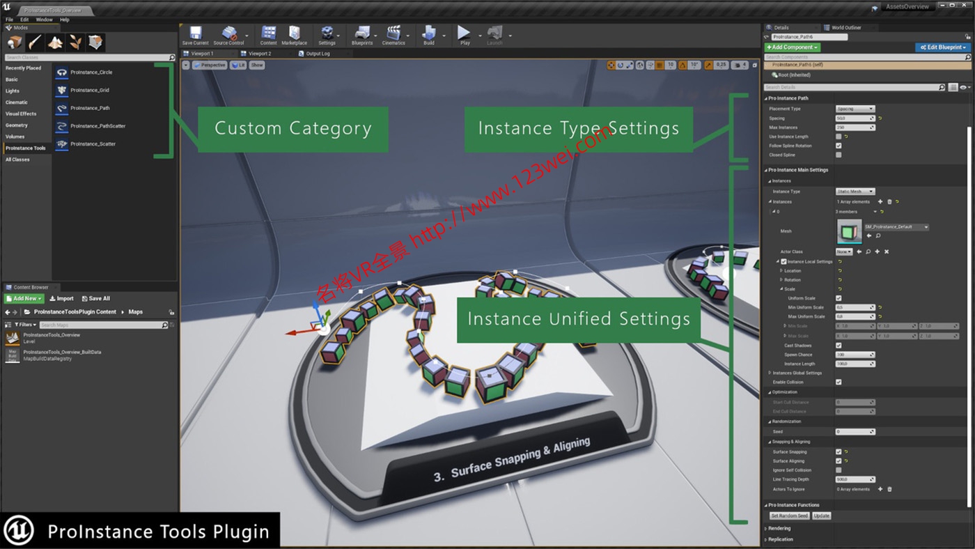 图片[2]-UE5（虚幻引擎5）资源：ProInstance 阵列工具插件-VR全景