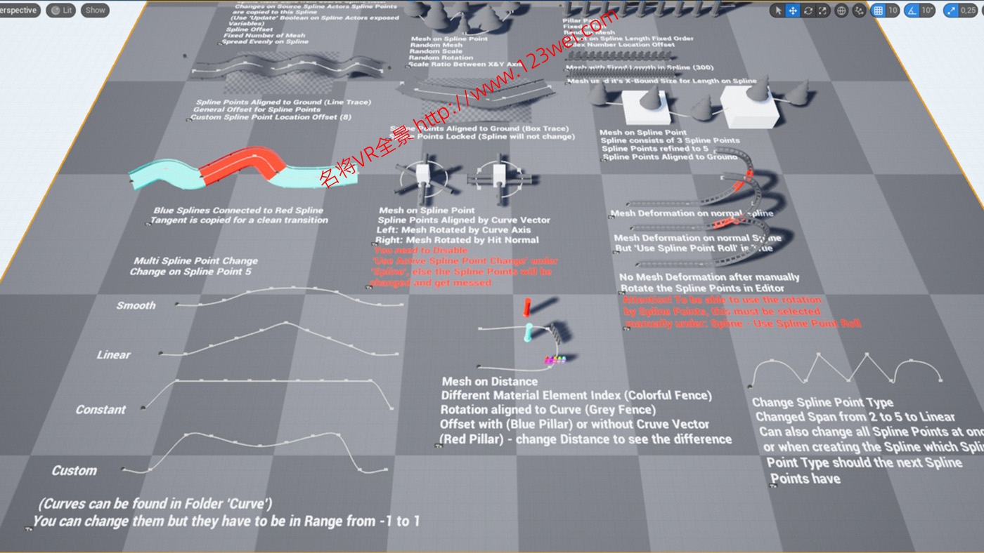 图片[3]-UE5（虚幻引擎5）资源：Spline Tool Pro 样条线工具专业版-VR全景