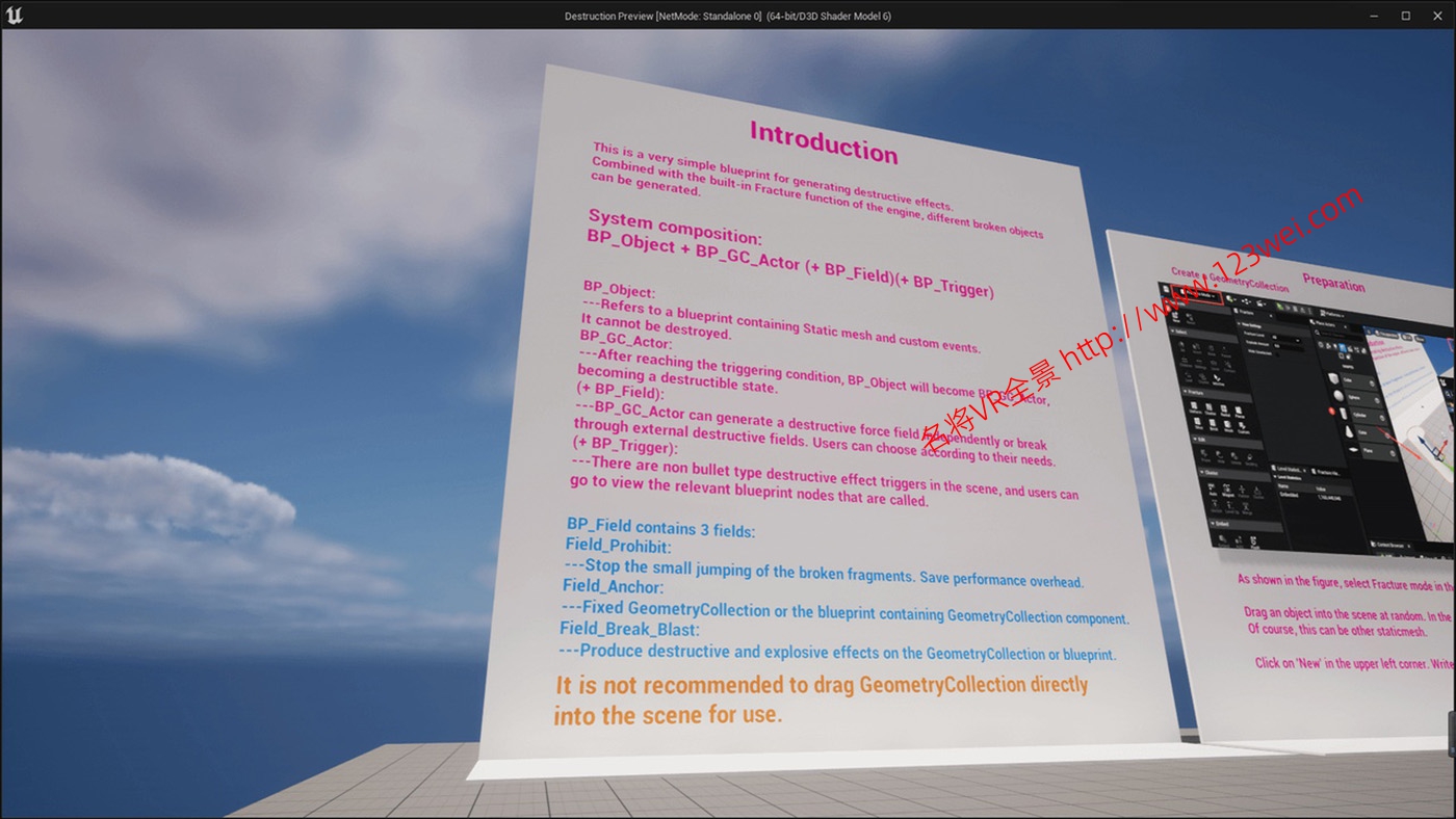 图片[1]-UE5（虚幻引擎5）资源：Destruction Syetem 破坏系统-VR全景