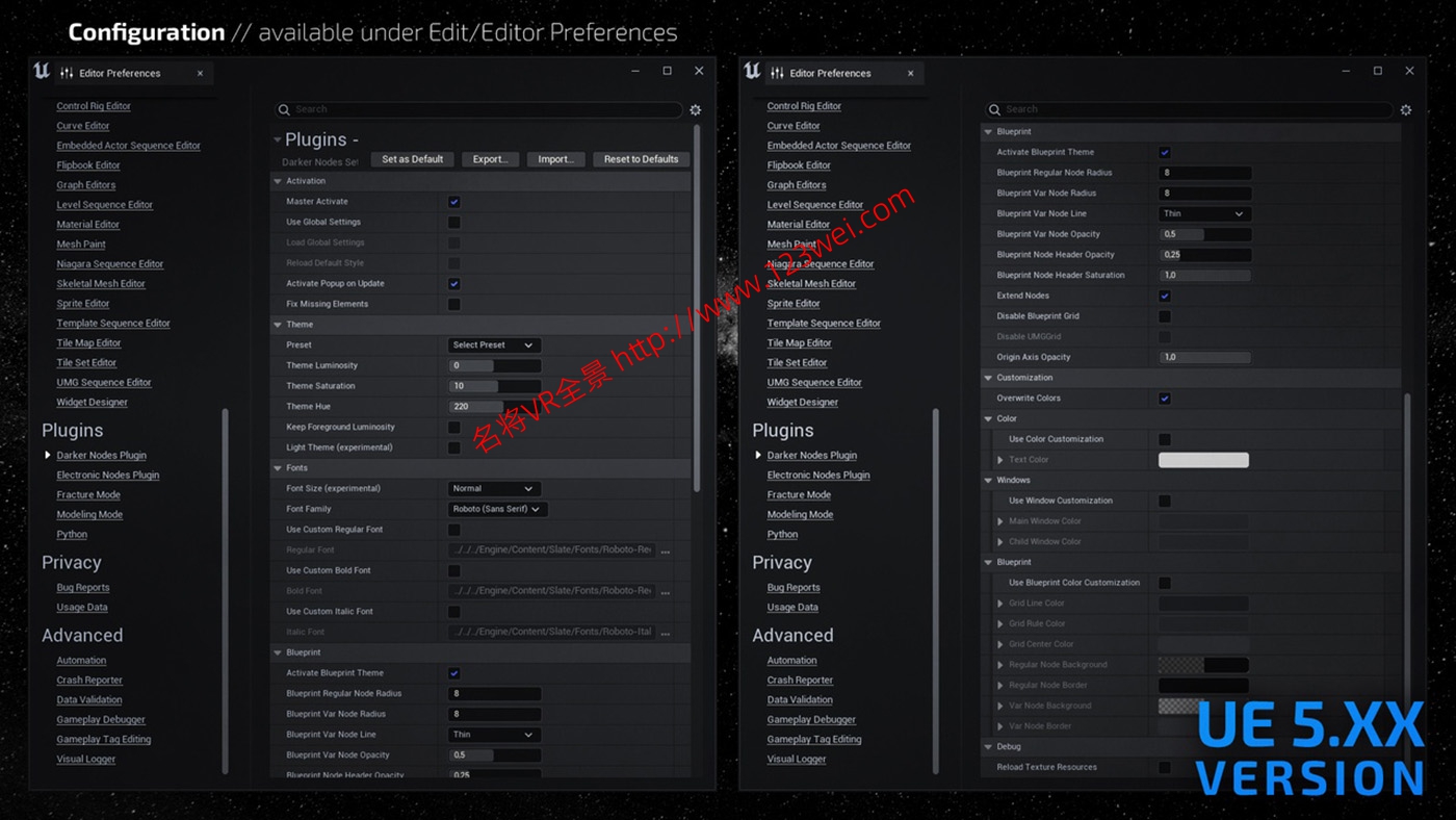 图片[5]-UE5（虚幻引擎5）资源：Darker Nodes 虚幻编辑器的一个现代主题-VR全景