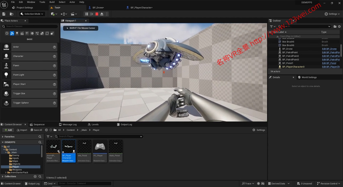 图片[3]-UE5（虚幻引擎5）视频教程：Unreal Engine 5 First Person Shooter UE5第一人称射击游戏制作教程_中文字幕-VR全景