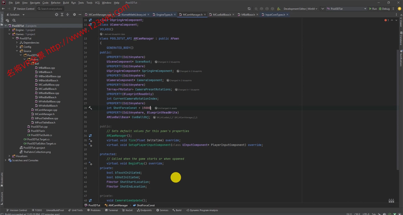 图片[2]-【游戏开发教程】UE5（虚幻引擎5）视频教程：UE5使用C++制作3D桌球游戏教程_中文字幕-VR全景