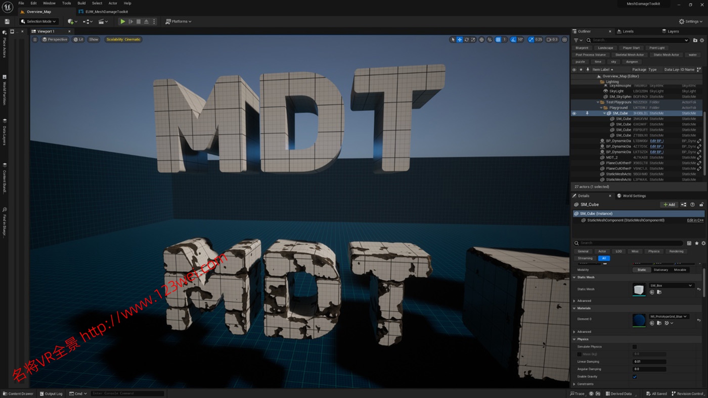 图片[5]-UE5（虚幻引擎5）资源：Mesh Damage Toolkit 网格破坏工具套件蓝图-VR全景