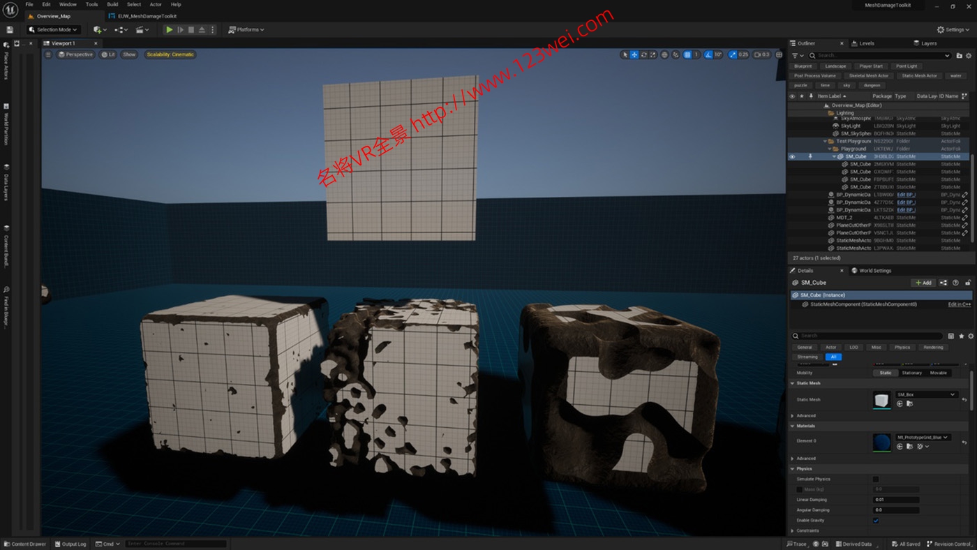 图片[4]-UE5（虚幻引擎5）资源：Mesh Damage Toolkit 网格破坏工具套件蓝图-VR全景
