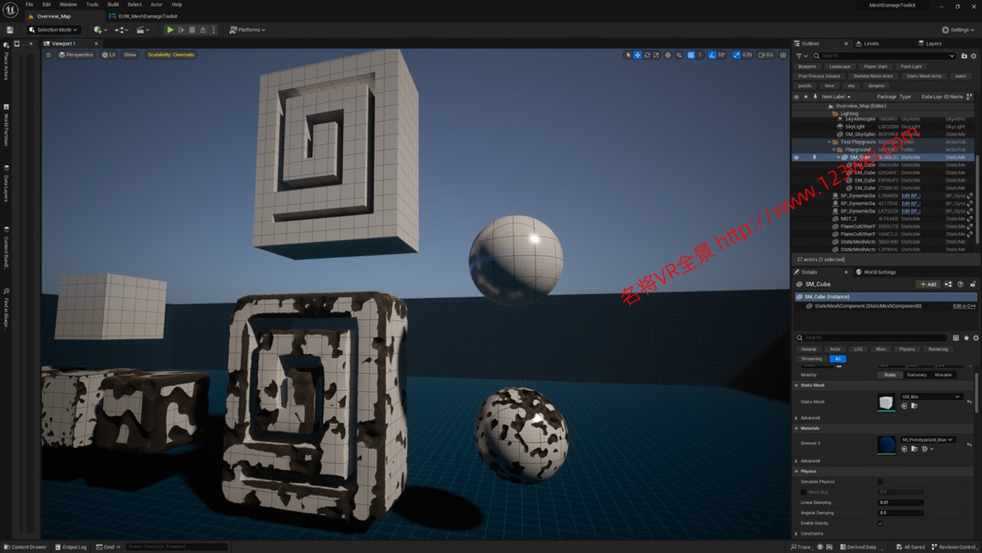 图片[3]-UE5（虚幻引擎5）资源：Mesh Damage Toolkit 网格破坏工具套件蓝图-VR全景