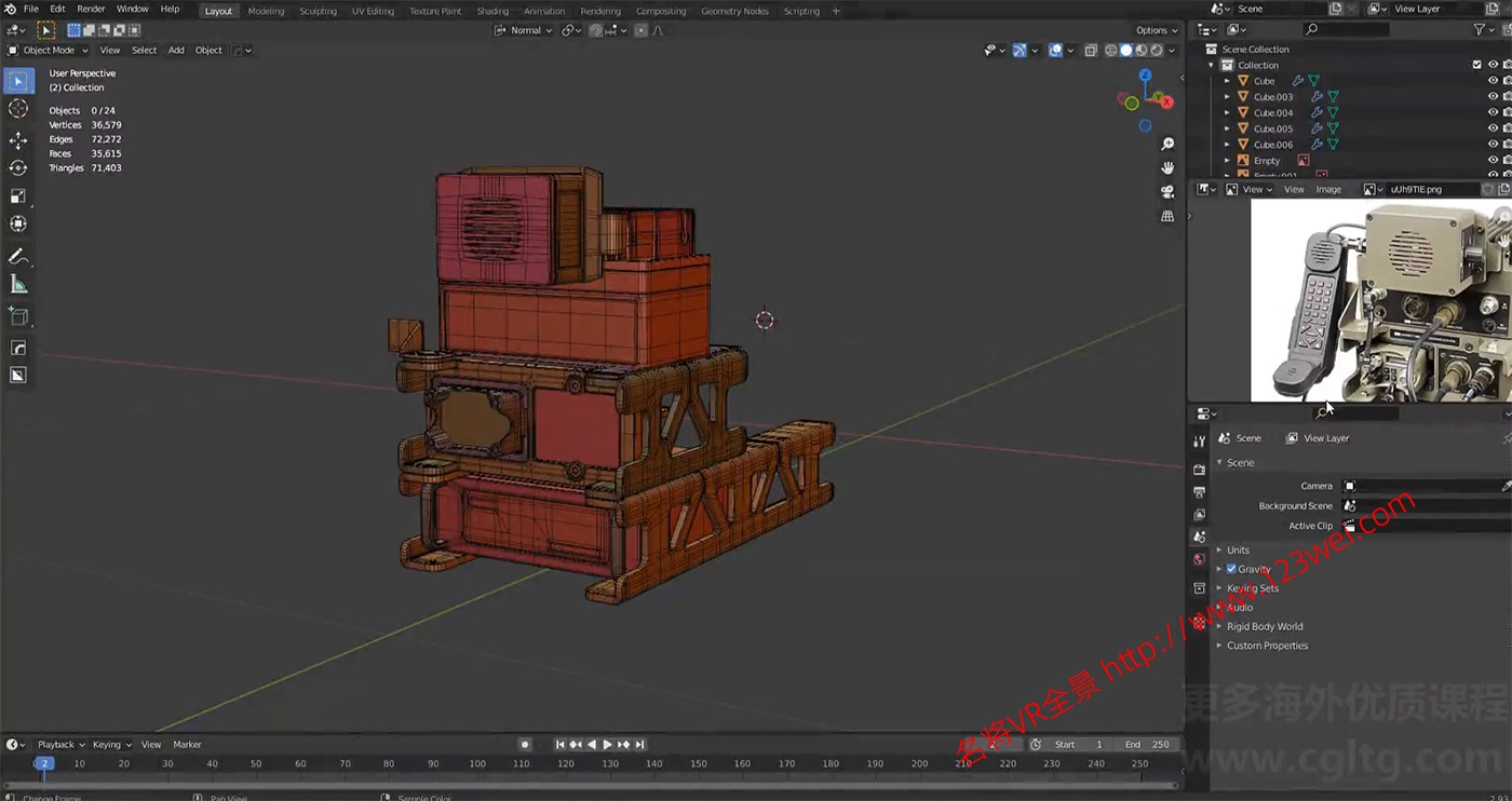 图片[4]-Blender 视频教程：Blender建模案例全流程_高频无线电收音机-VR全景