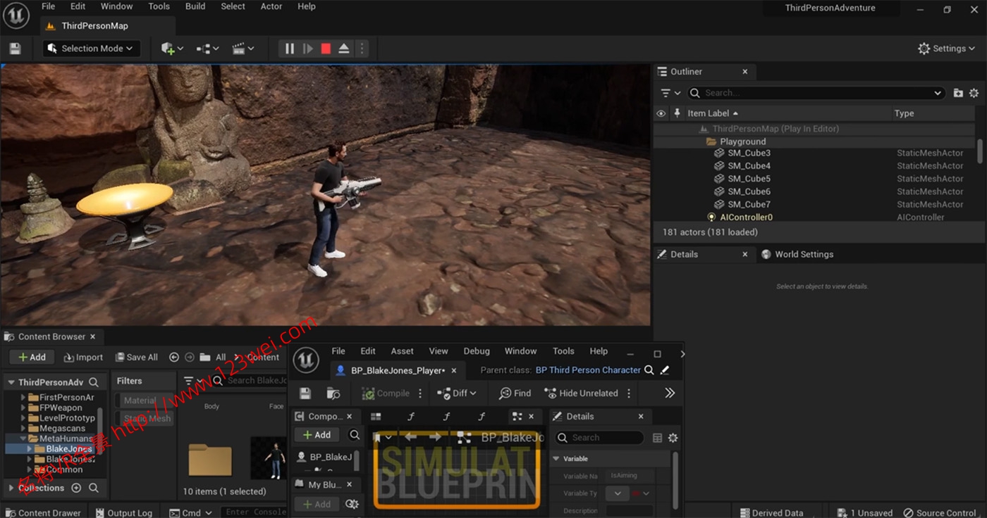 图片[3]-UE5（虚幻引擎5）视频教程：Unreal Engine 5 Action Adventure Make Video Games 第三人称动作冒险游戏开发教程_中文字幕-VR全景