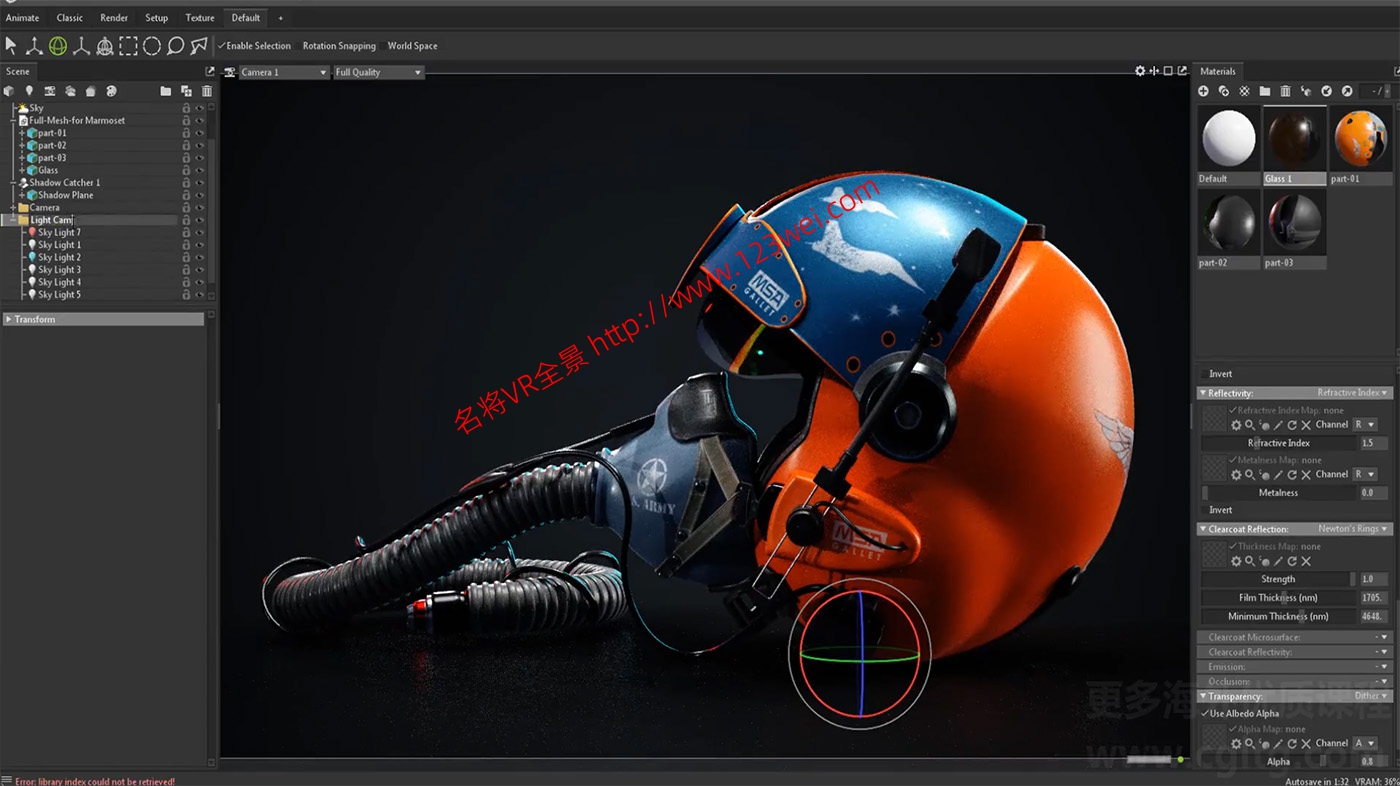 图片[5]-Blender 视频教程：Blender建模案例全流程_飞行员头盔-VR全景