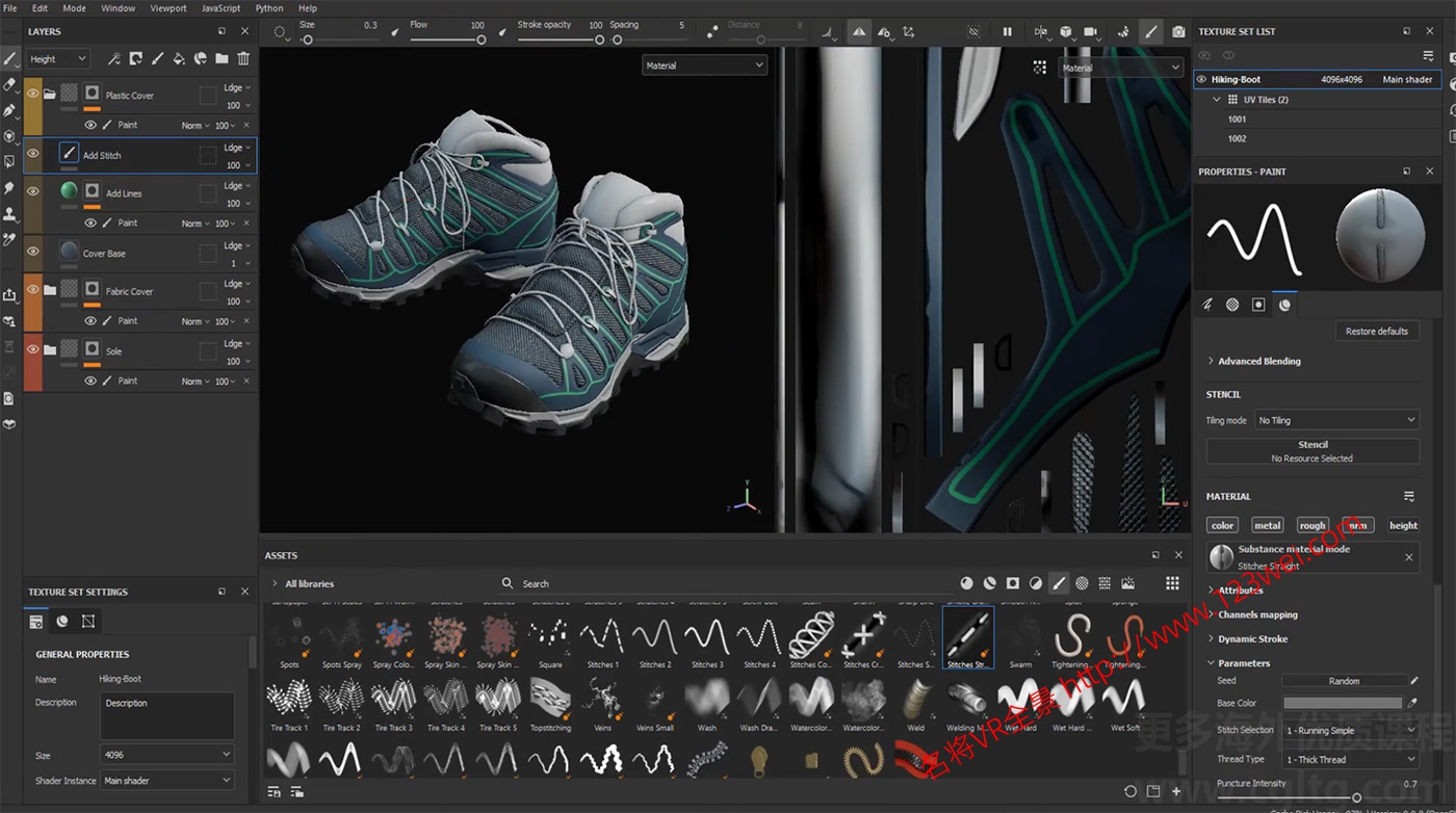 图片[3]-Blender 视频教程：Blender建模案例全流程_远足靴和背包-VR全景