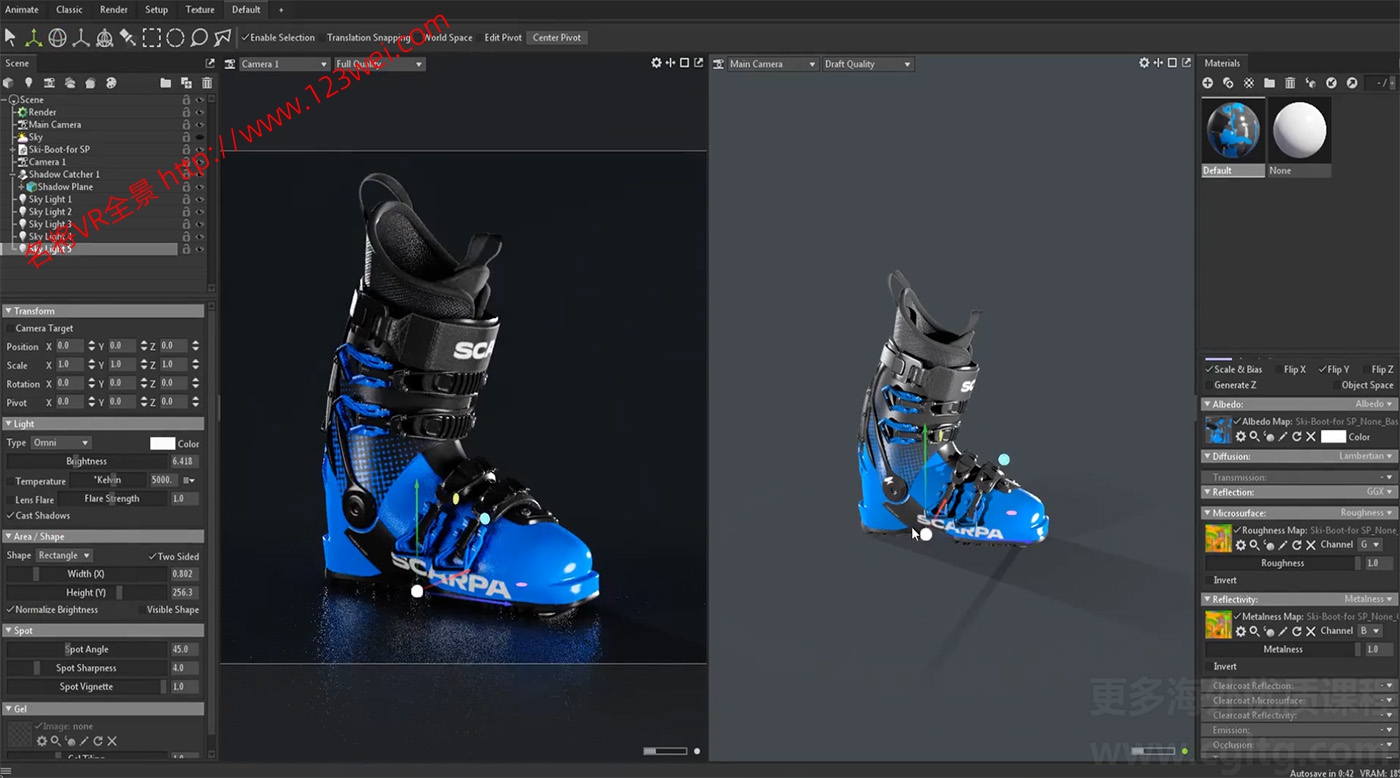 图片[1]-Blender 视频教程：Blender建模案例全流程_滑雪靴-VR全景