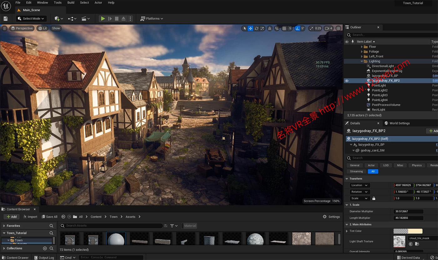 图片[6]-UE5（虚幻引擎5）视频教程：使用UE5和blender创建中世纪城镇环境_中文字幕【推荐】-VR全景
