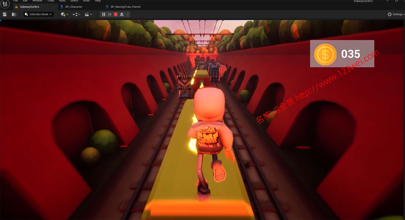 图片[4]-【游戏开发教程】UE5（虚幻引擎5）视频教程：UE5地铁跑酷游戏制作教程_中文字幕-VR全景