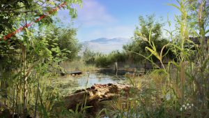 UE5(虚幻引擎5)资源:PCG Biome River Generator PCG 生物群系:河流生成器(交互式树叶、树木、水、风力系统)-VR全景