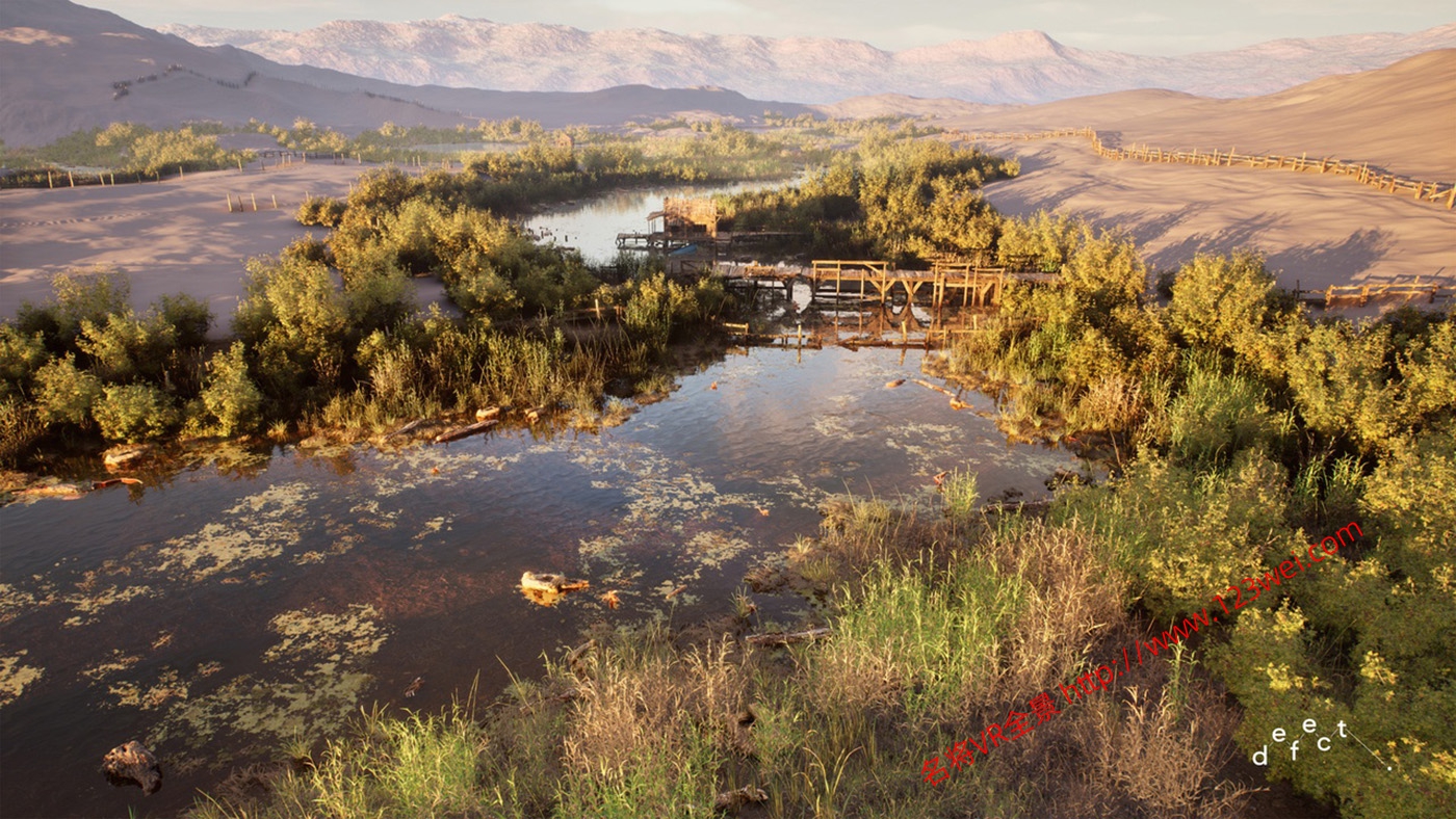 图片[7]-UE5（虚幻引擎5）资源：PCG Biome River Generator PCG 生物群系：河流生成器（交互式树叶、树木、水、风力系统）-VR全景