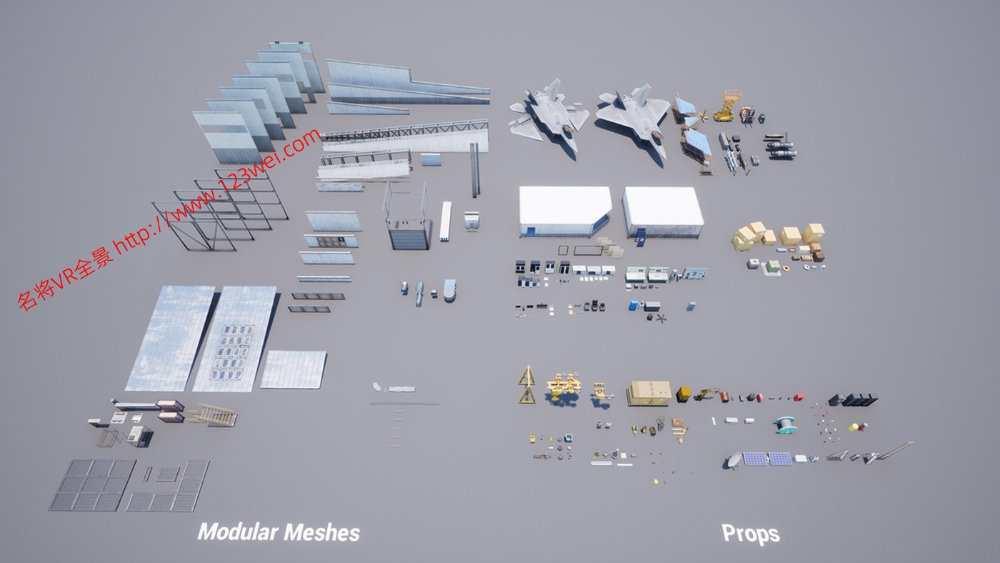 图片[16]-UE5（虚幻引擎5）资源：HAWKNEST An Aircraft Factory Hangar (Modular)  HAWKNEST 飞机工厂机库（模块化）-VR全景