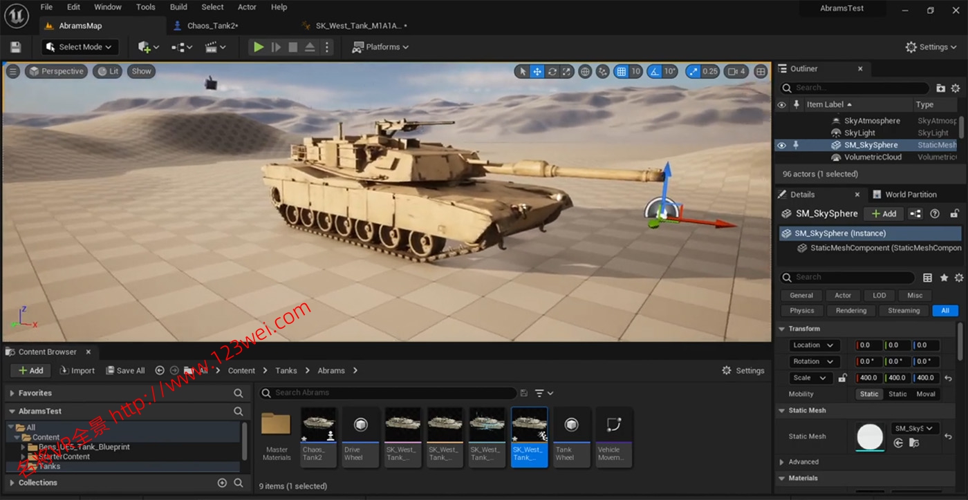 图片[3]-UE5（虚幻引擎5）视频教程：UE5可驾驶可开火坦克教程_中文字幕-VR全景