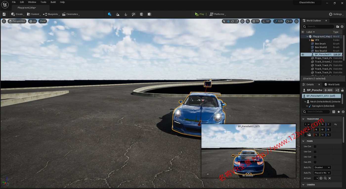 图片[1]-UE5（虚幻引擎5）视频教程：UE5可驾驶汽车教程_中文字幕-VR全景