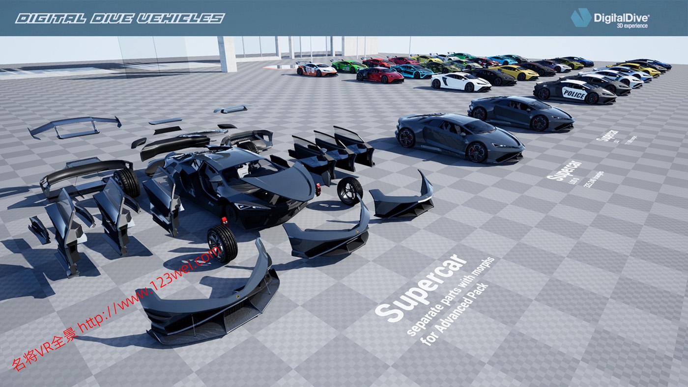 图片[19]-UE5（虚幻引擎5）资源：3D Cars: Supercar 可驾驶超级跑车-VR全景