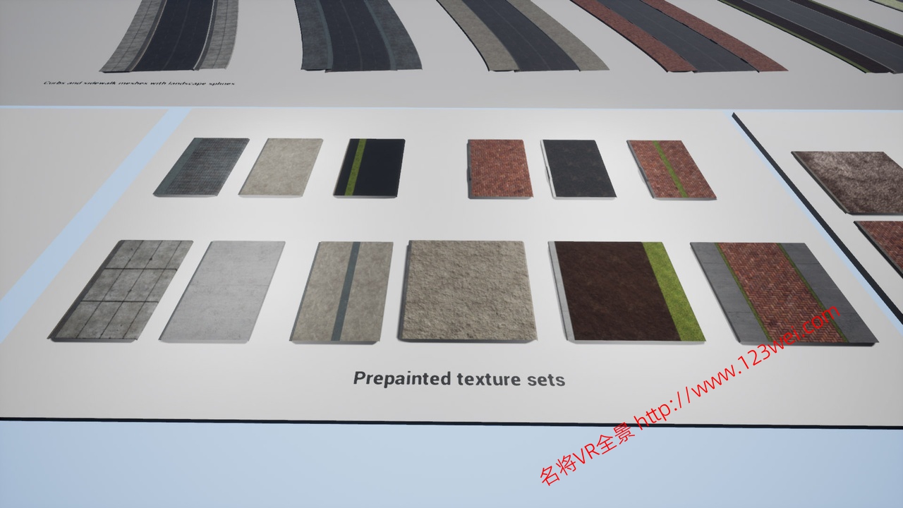 图片[10]-UE5（虚幻引擎5）资源：Advanced Sidewalk Materials 高级人行道材质-VR全景