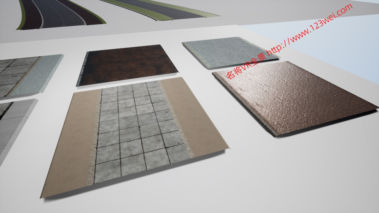 图片[2]-UE5（虚幻引擎5）资源：Advanced Sidewalk Materials 高级人行道材质-VR全景