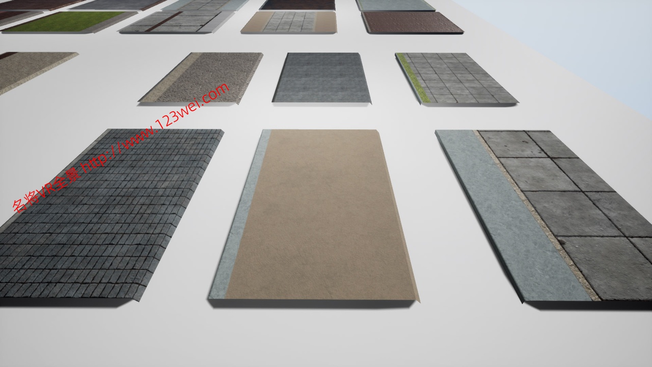 图片[1]-UE5（虚幻引擎5）资源：Advanced Sidewalk Materials 高级人行道材质-VR全景