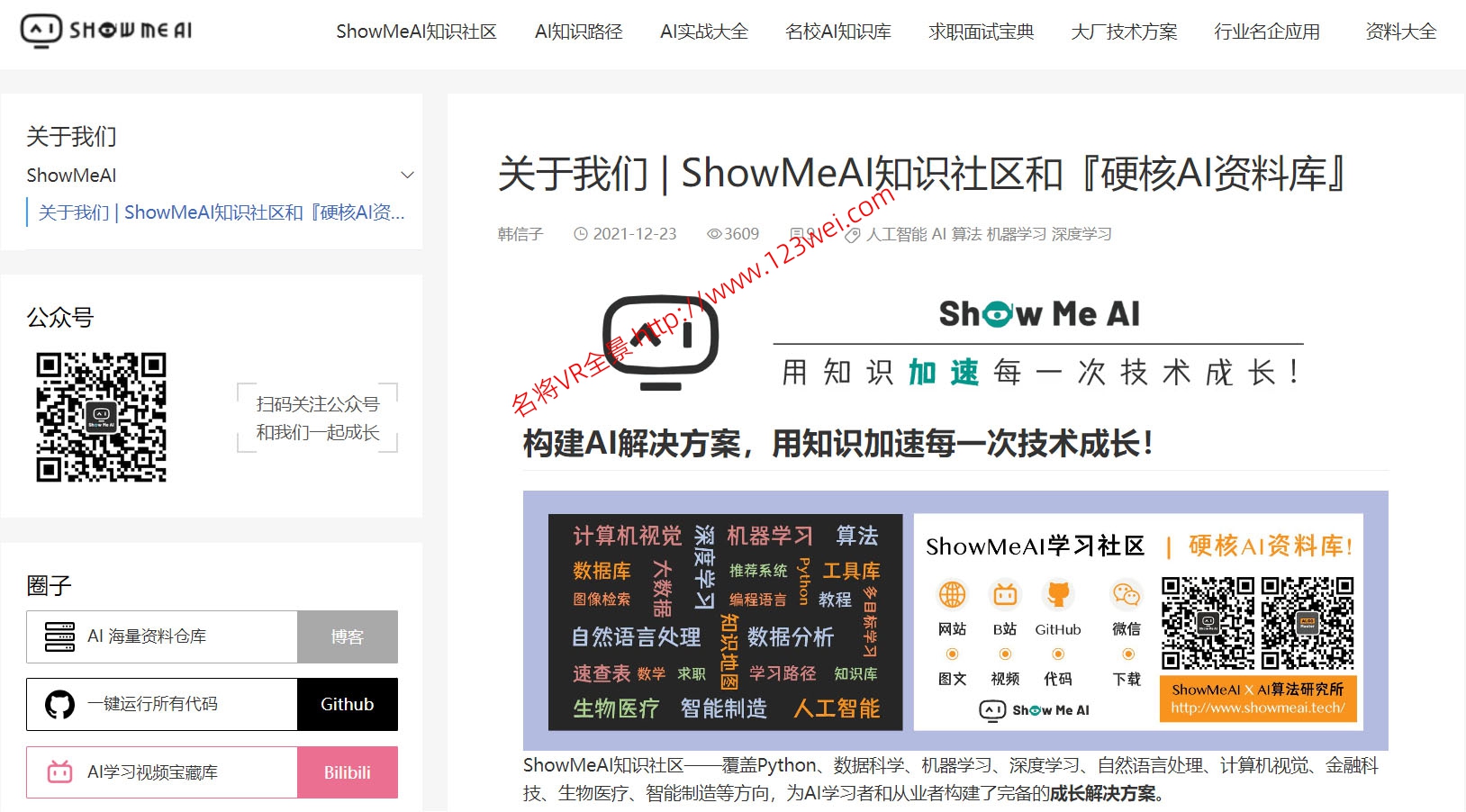 图片[1]-值得推荐：ShowMeAI知识社区和『硬核AI资料库』-VR全景