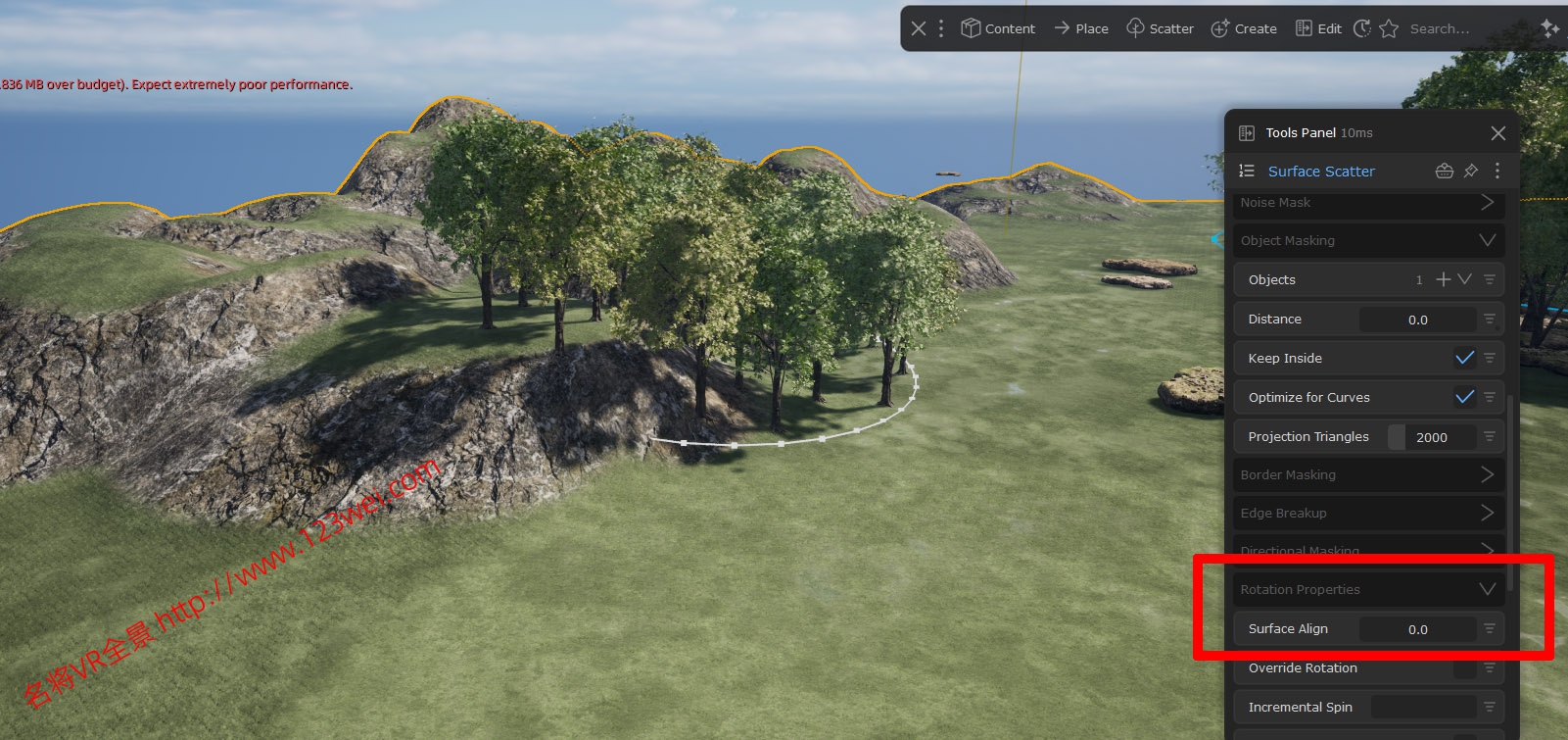 图片[3]-UE5（虚幻引擎5）值得推荐：通过DASH在山坡上种树-VR全景