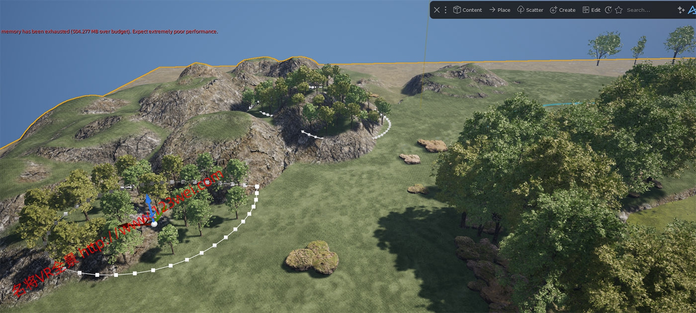 图片[4]-UE5（虚幻引擎5）值得推荐：通过DASH在山坡上种树-VR全景